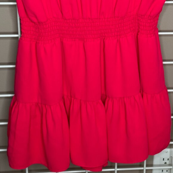 Amanda Uprichard Lela Romper, Hot Pink, Size L, Like New - Picture 11 of 15